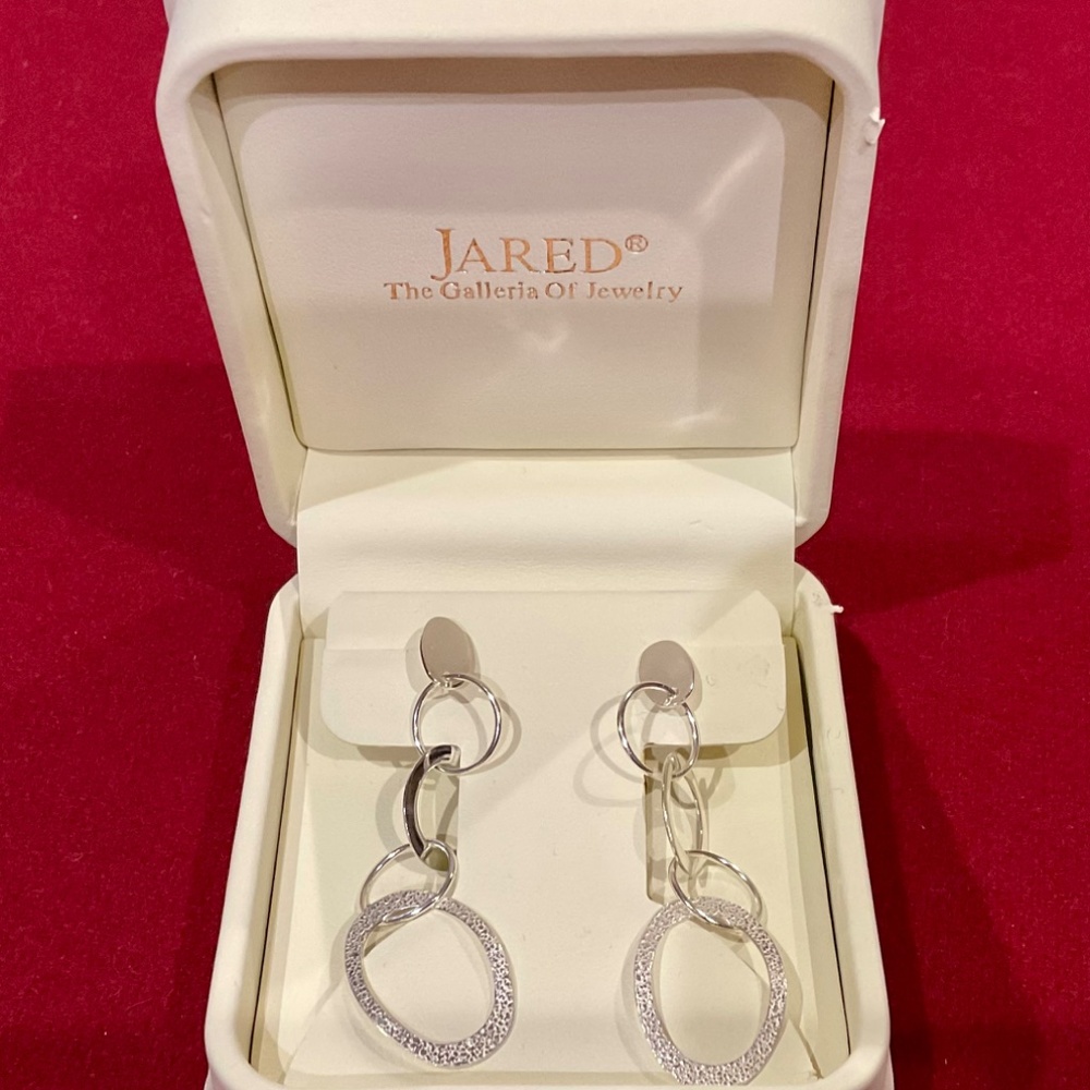 Sterling Silver Dangle Drop Earrings - Picture 4 of 5